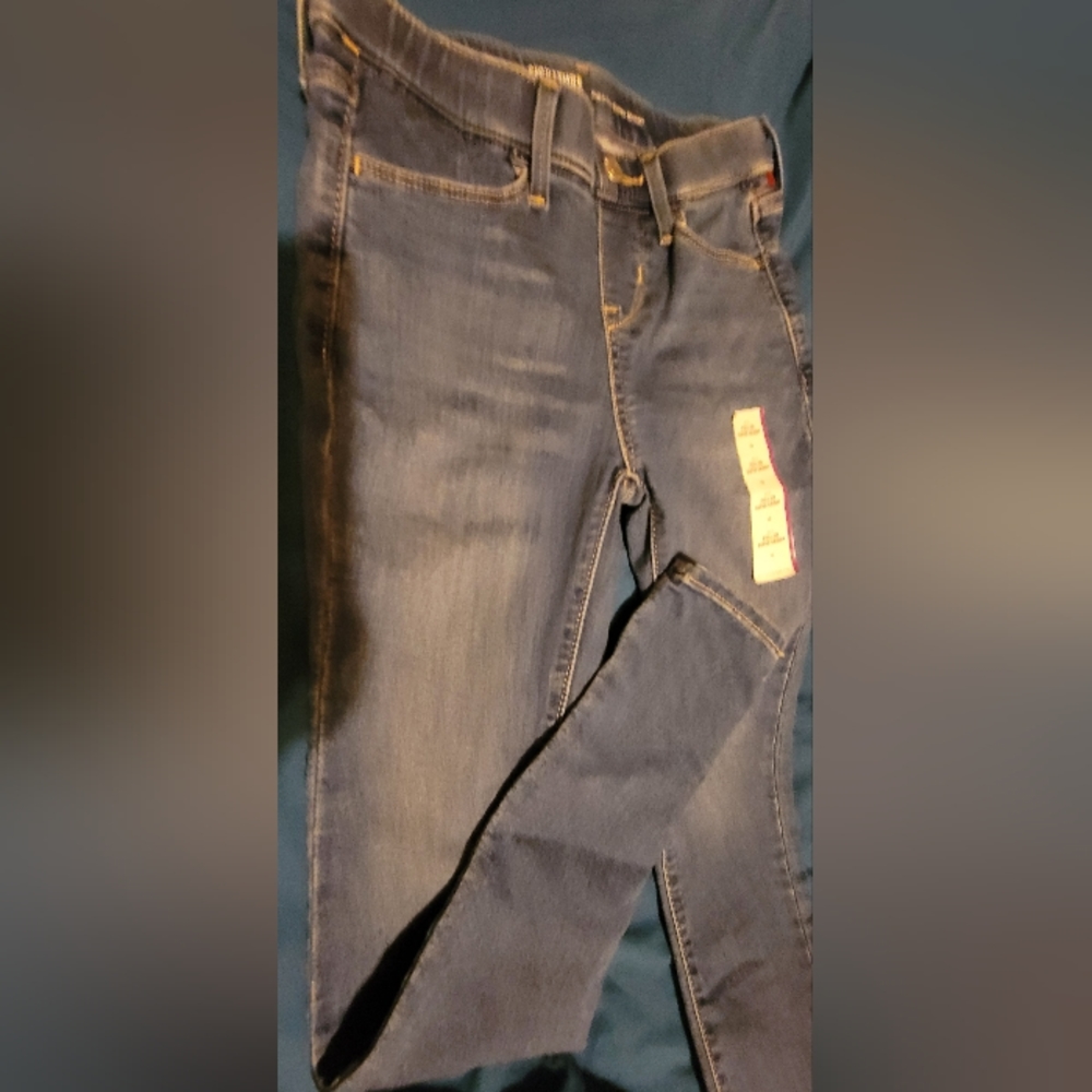 Girls super skinny pull on jeans